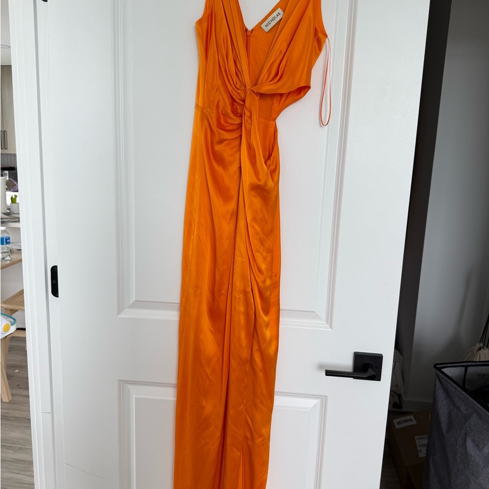 Nicholas Josephine silk twist dress with cutout
